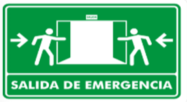 SEÑALAMIENTO DE SALIDA DE EMERGENCIA 20X30 CM.